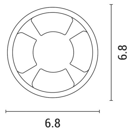 LED indbygningslampe LED/3W/12V IP65