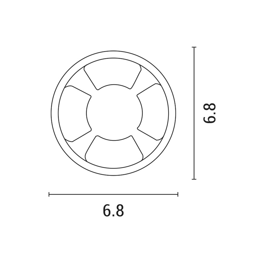 LED indbygningslampe LED/3W/12V IP65
