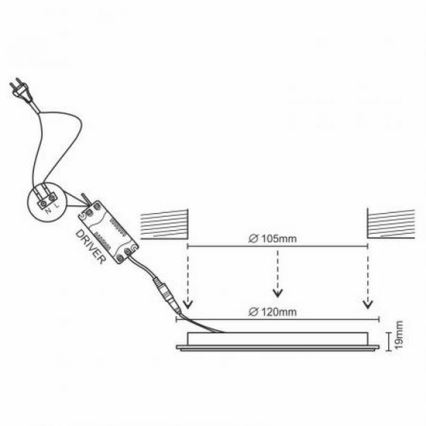 LED indbygningslampe LED/6W/230V