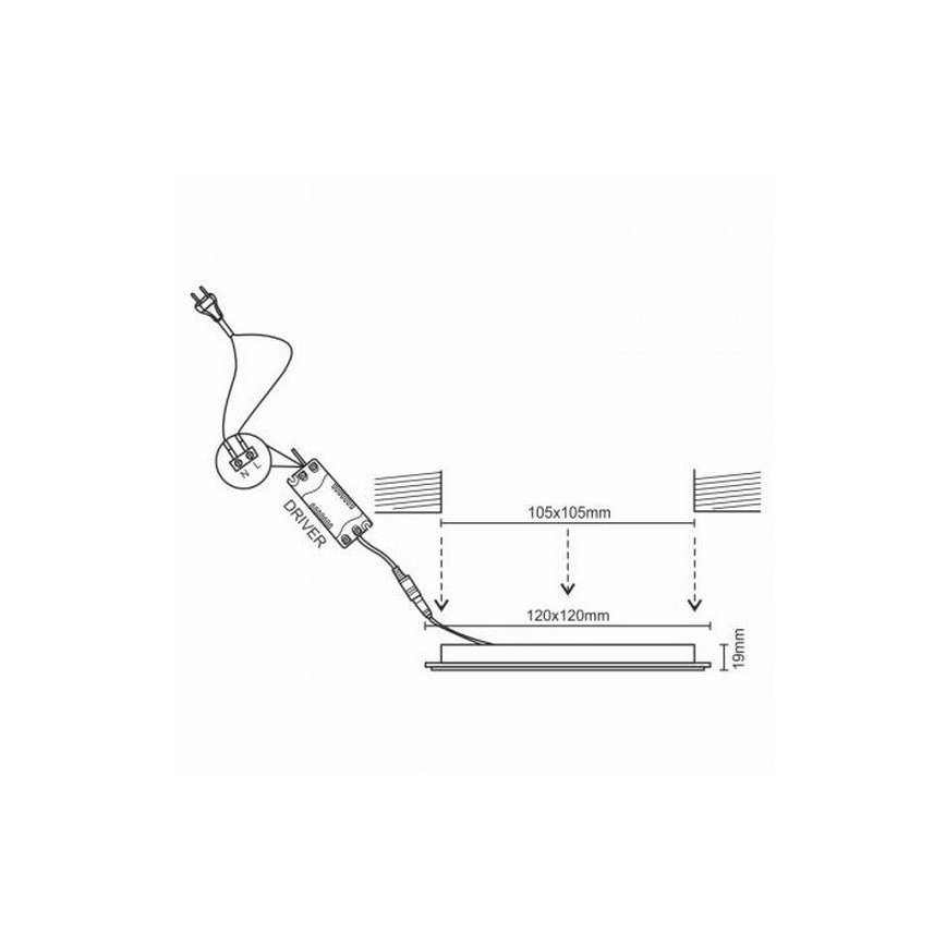 LED indbygningslampe LED/6W/230V