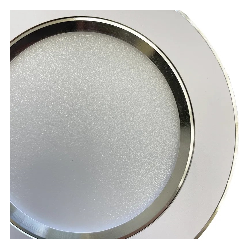 LED indbygningslampe LED/7,5W/230V 4000K hvid/sølvfarvet