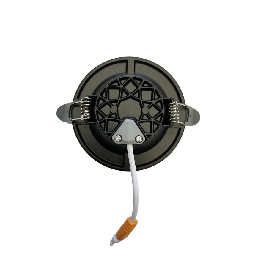 LED indbygningslampe LED/7,5W/230V 4000K sort/guldfarvet