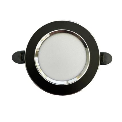 LED indbygningslampe LED/7,5W/230V 4000K sort/sølvfarvet