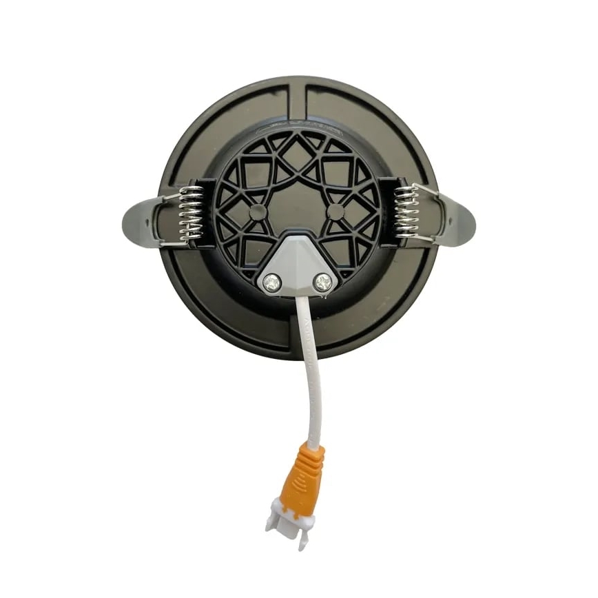 LED indbygningslampe LED/7,5W/230V 4000K sort/sølvfarvet