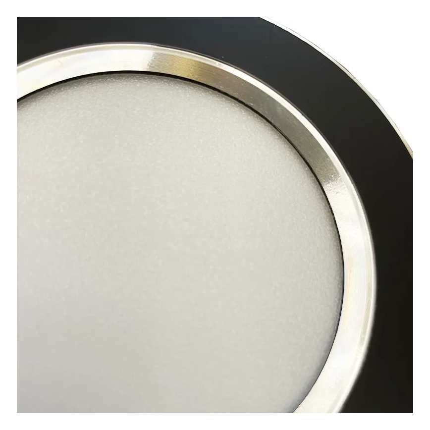 LED indbygningslampe LED/7,5W/230V 4000K sort/sølvfarvet