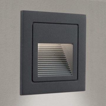LED Indbygningslampe LORO LED/2W/230V IP65 antracit