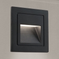 LED Indbygningslampe LORO LED/2W/230V IP65 sort