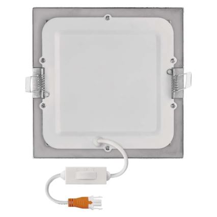 LED indbygningslampe NEXXO LED/12,5W/230V 3000/3500/4000K sølv 17x17 cm