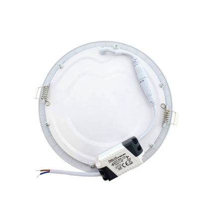 LED indbygningslampe QTEC LED/12W/230V 6500K diameter 16,7 cm