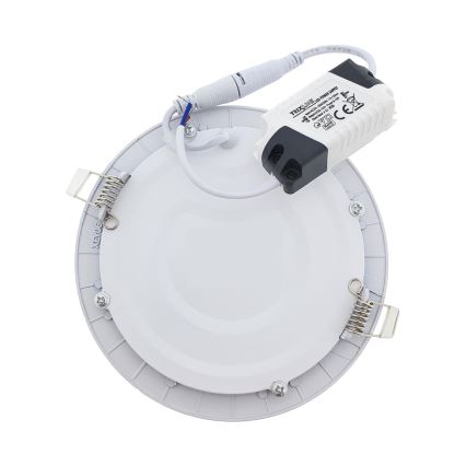 LED indbygningslampe QTEC LED/12W/230V 6500K diameter 16,7 cm