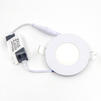 LED indbygningslampe QTEC LED/3W/230V 2700K diameter 8,3 cm