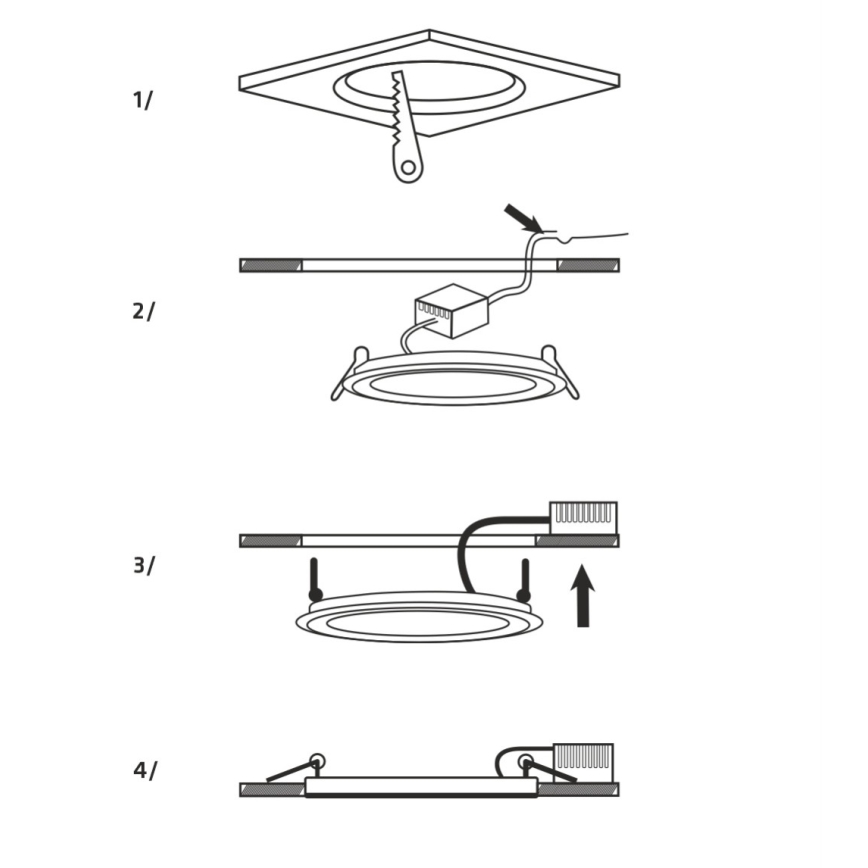 LED indbygningslampe ROUND LED/18W/230V 2700K