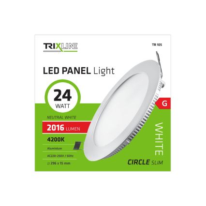 LED indbygningslampe ROUND LED/24W/230V 4200K