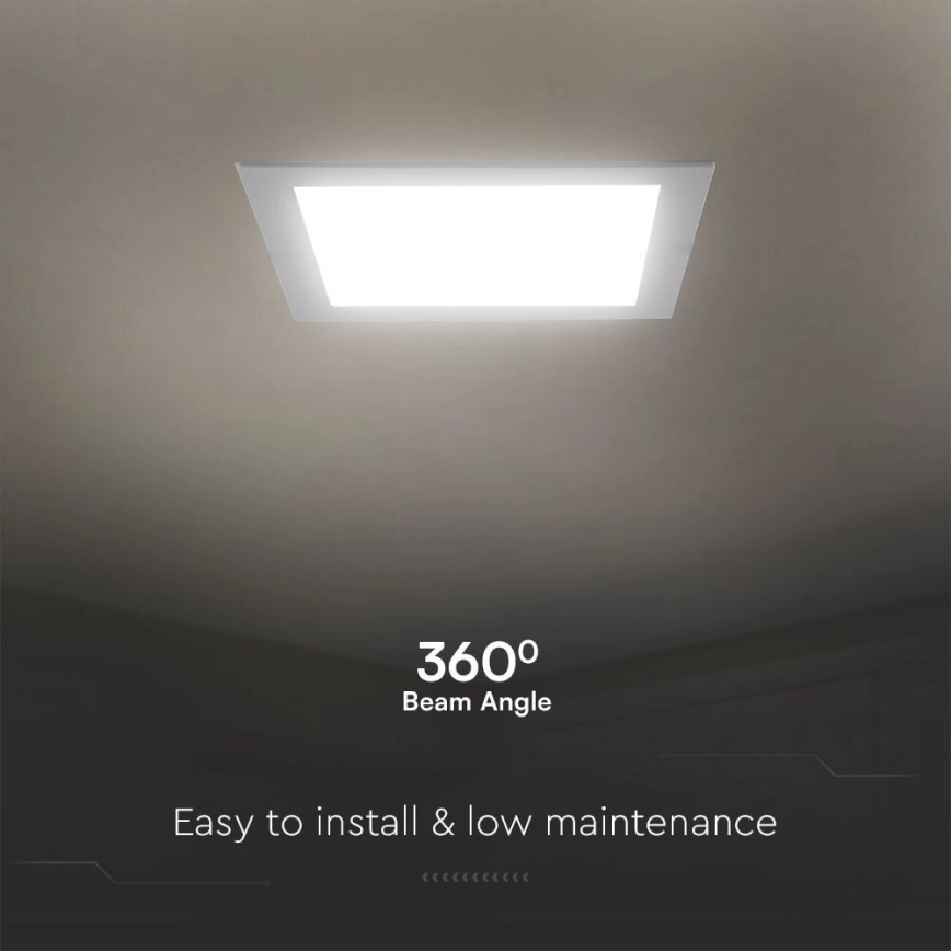 LED indbygningslampe SAMSUNG CHIP LED/18W/230V 4000K 22x22 cm hvid