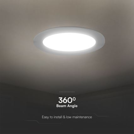 LED indbygningslampe SAMSUNG CHIP LED/18W/230V 4000K diameter 22 cm hvid
