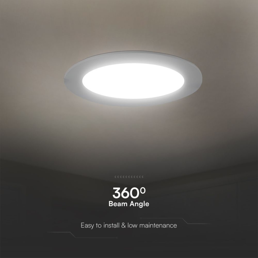 LED indbygningslampe SAMSUNG CHIP LED/18W/230V 4000K diameter 22 cm hvid