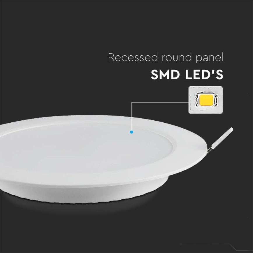 LED indbygningslampe SAMSUNG CHIP LED/18W/230V 4000K diameter 22 cm hvid
