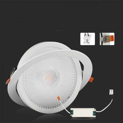 LED indbygningslampe SAMSUNG CHIP LED/20W/230V 6400K