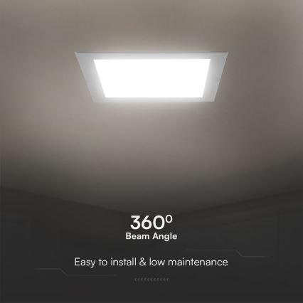 LED indbygningslampe SAMSUNG CHIP LED/24W/230V 3000K 29,5x29,5 cm hvid