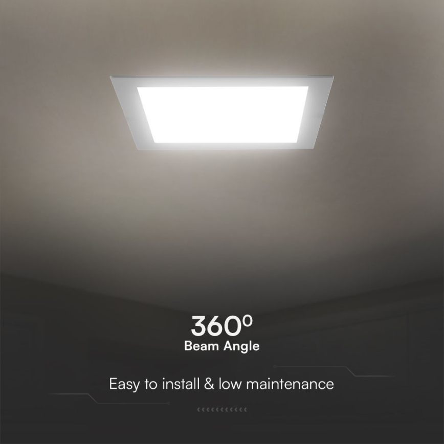LED indbygningslampe SAMSUNG CHIP LED/24W/230V 3000K 29,5x29,5 cm hvid