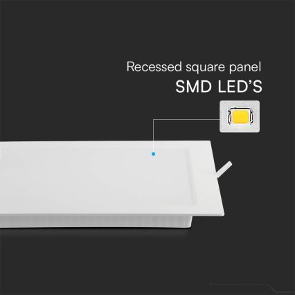 LED indbygningslampe SAMSUNG CHIP LED/24W/230V 3000K 29,5x29,5 cm hvid