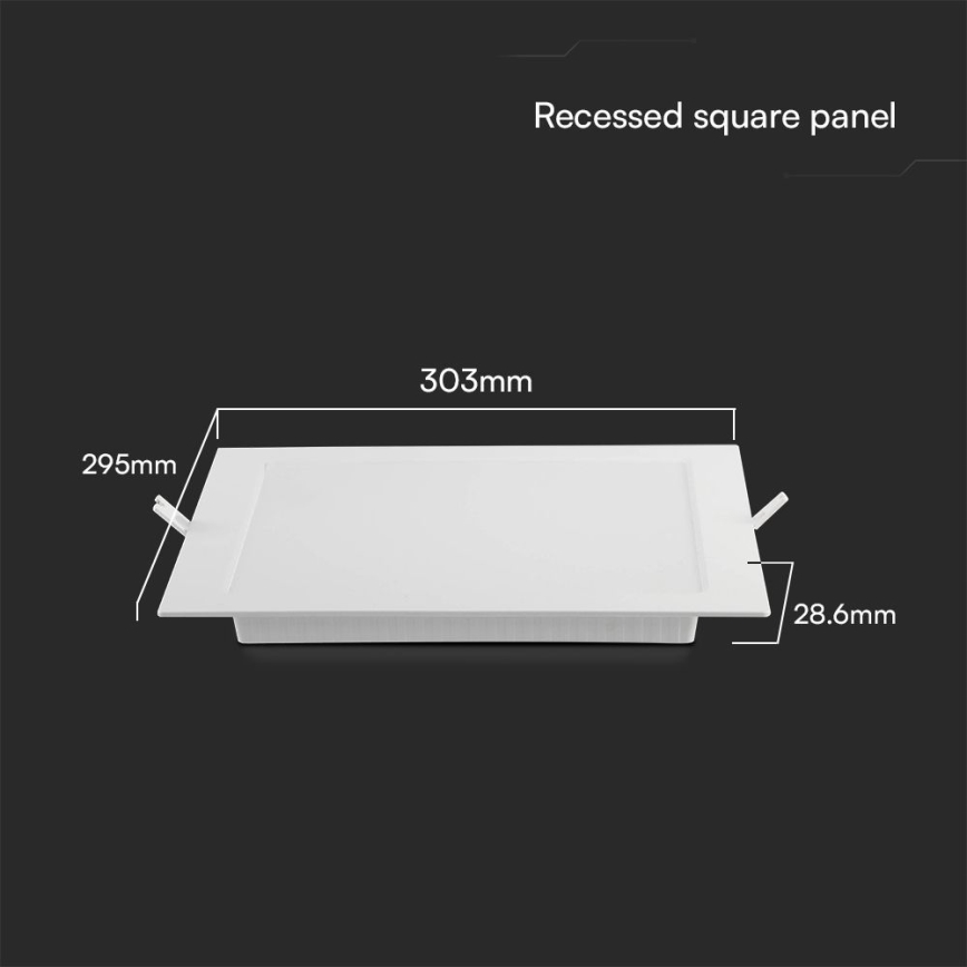 LED indbygningslampe SAMSUNG CHIP LED/24W/230V 3000K 29,5x29,5 cm hvid