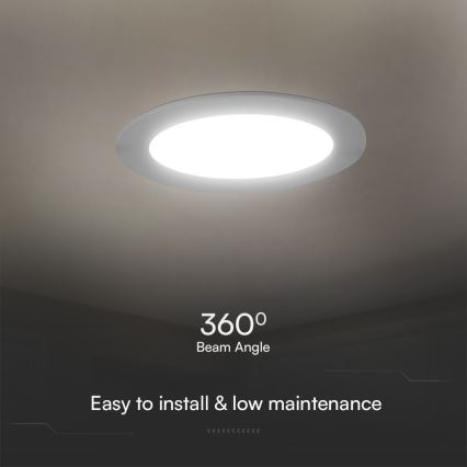 LED indbygningslampe SAMSUNG CHIP LED/24W/230V 3000K diameter 29,4 cm hvid