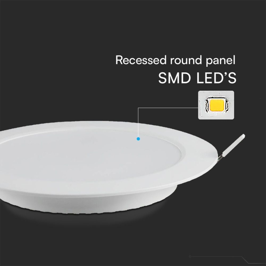 LED indbygningslampe SAMSUNG CHIP LED/24W/230V 3000K diameter 29,4 cm hvid