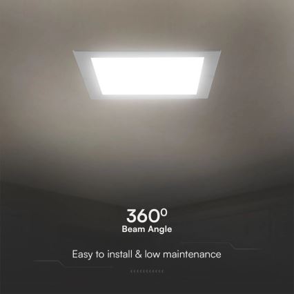 LED indbygningslampe SAMSUNG CHIP LED/24W/230V 4000K 29,5x29,5 cm hvid