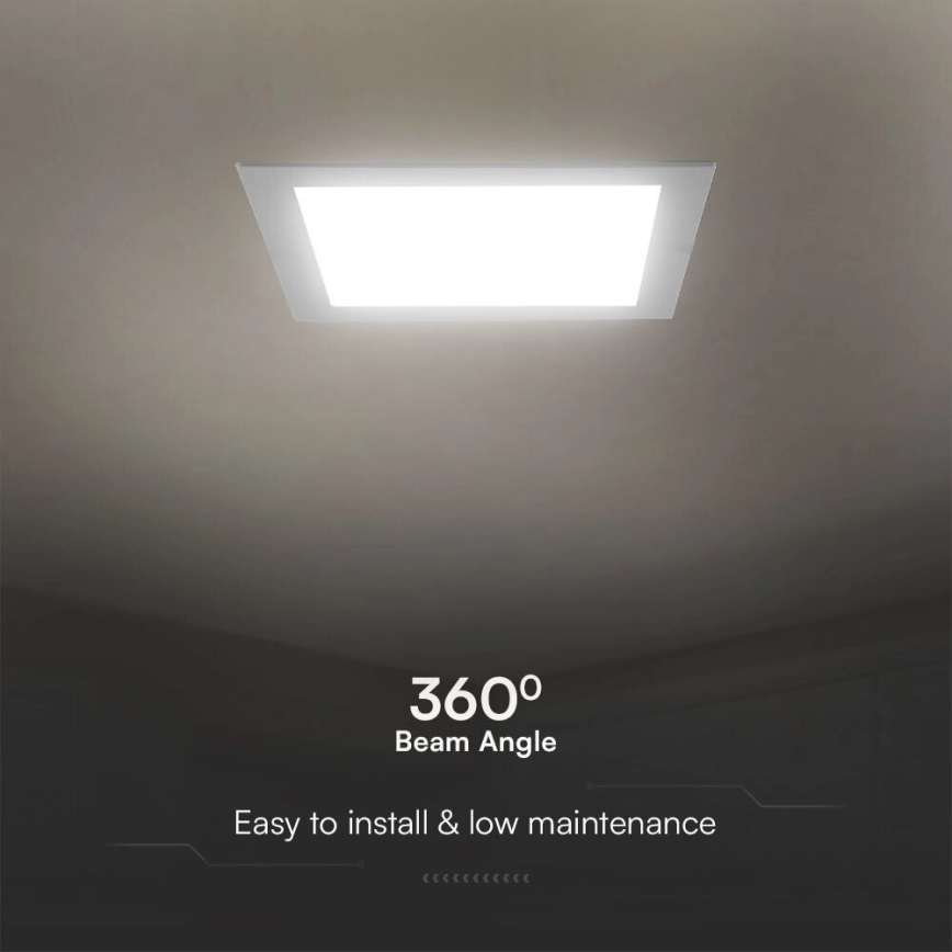 LED indbygningslampe SAMSUNG CHIP LED/24W/230V 4000K 29,5x29,5 cm hvid