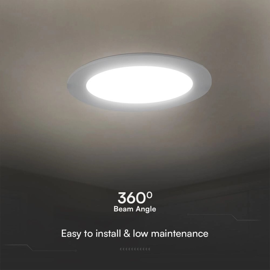 LED indbygningslampe SAMSUNG CHIP LED/24W/230V 4000K diameter 29,4 cm hvid