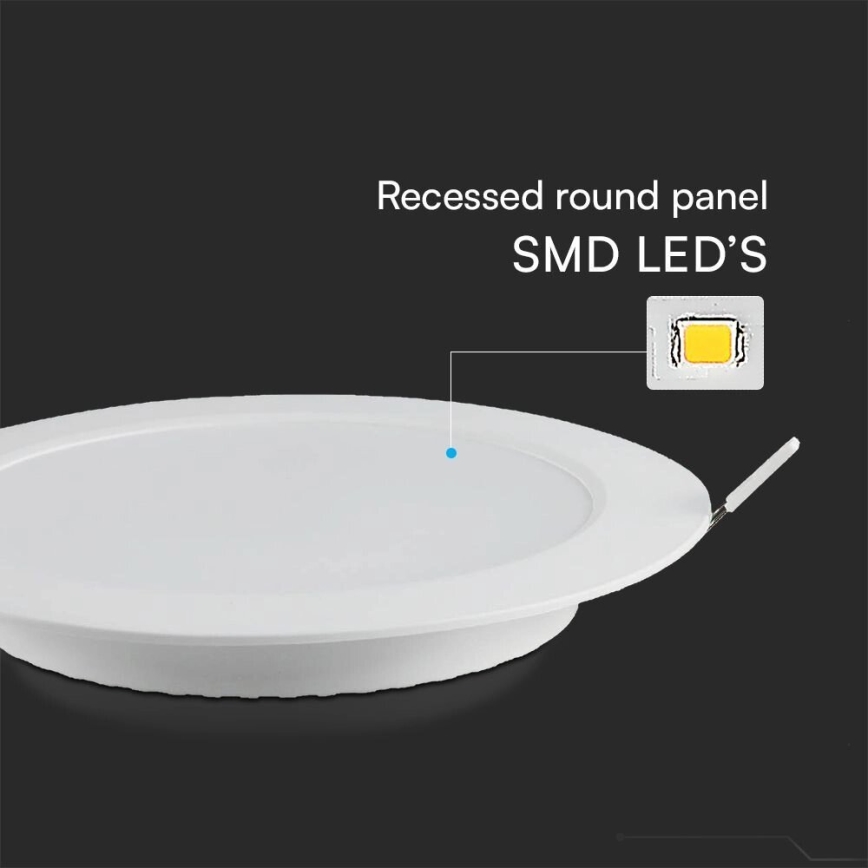 LED indbygningslampe SAMSUNG CHIP LED/24W/230V 4000K diameter 29,4 cm hvid
