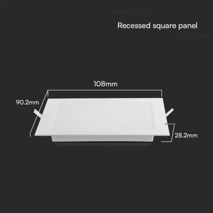 LED indbygningslampe SAMSUNG CHIP LED/3W/230V 3000K 9x9 cm hvid