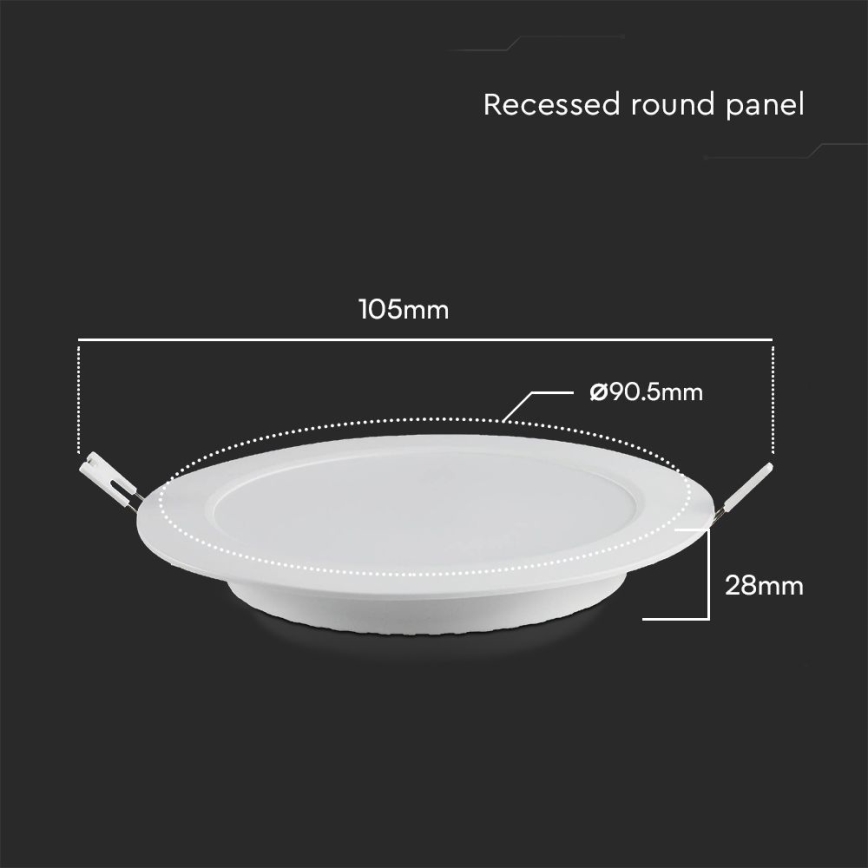 LED indbygningslampe SAMSUNG CHIP LED/3W/230V 4000K diameter 9,5 cm hvid