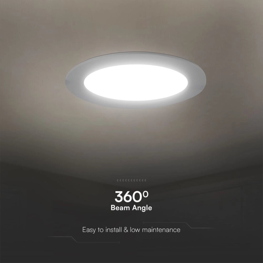 LED indbygningslampe SAMSUNG CHIP LED/3W/230V 6500K diameter 9,5 cm hvid