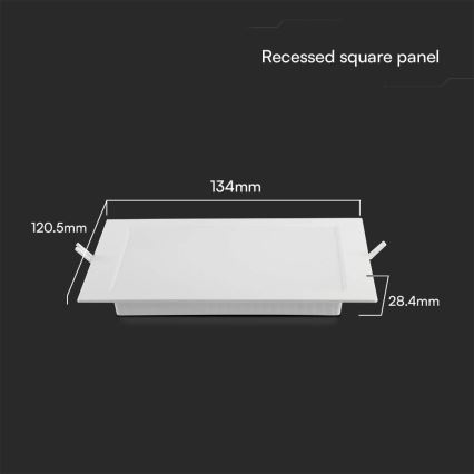 LED indbygningslampe SAMSUNG CHIP LED/6W/230V 3000K 12x12 cm hvid