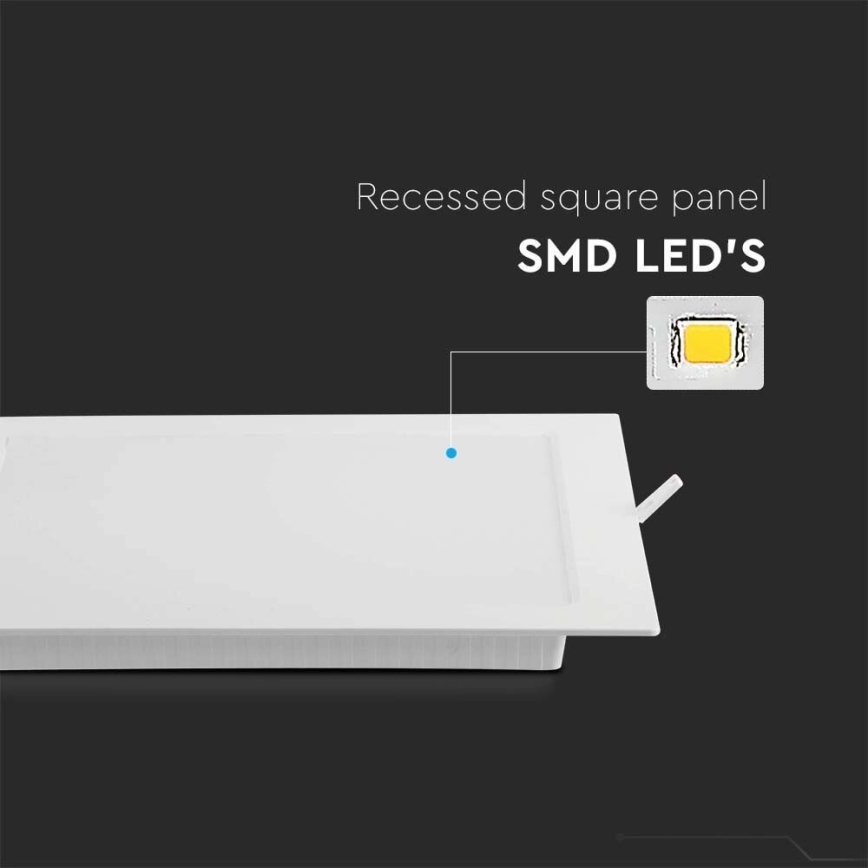 LED indbygningslampe SAMSUNG CHIP LED/6W/230V 6500K 12x12 cm hvid