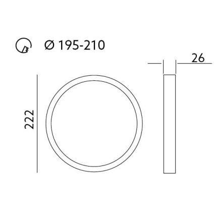 LED indbygningslampe SIGARO PT LED/18W/230V 4000K IP40