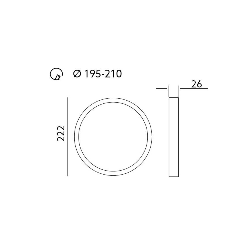 LED indbygningslampe SIGARO PT LED/18W/230V 4000K IP40