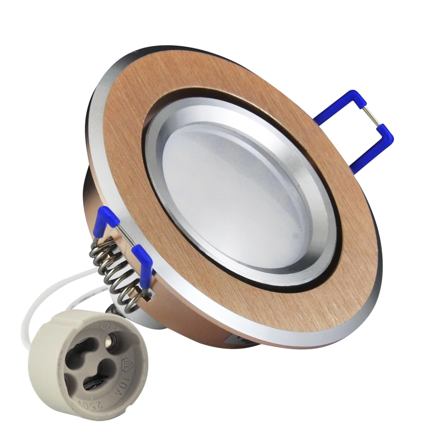LED indbygningslampe SOL OLAL 1xGU10/3,5W/230V 3000K diameter 8,4 cm guldfarvet
