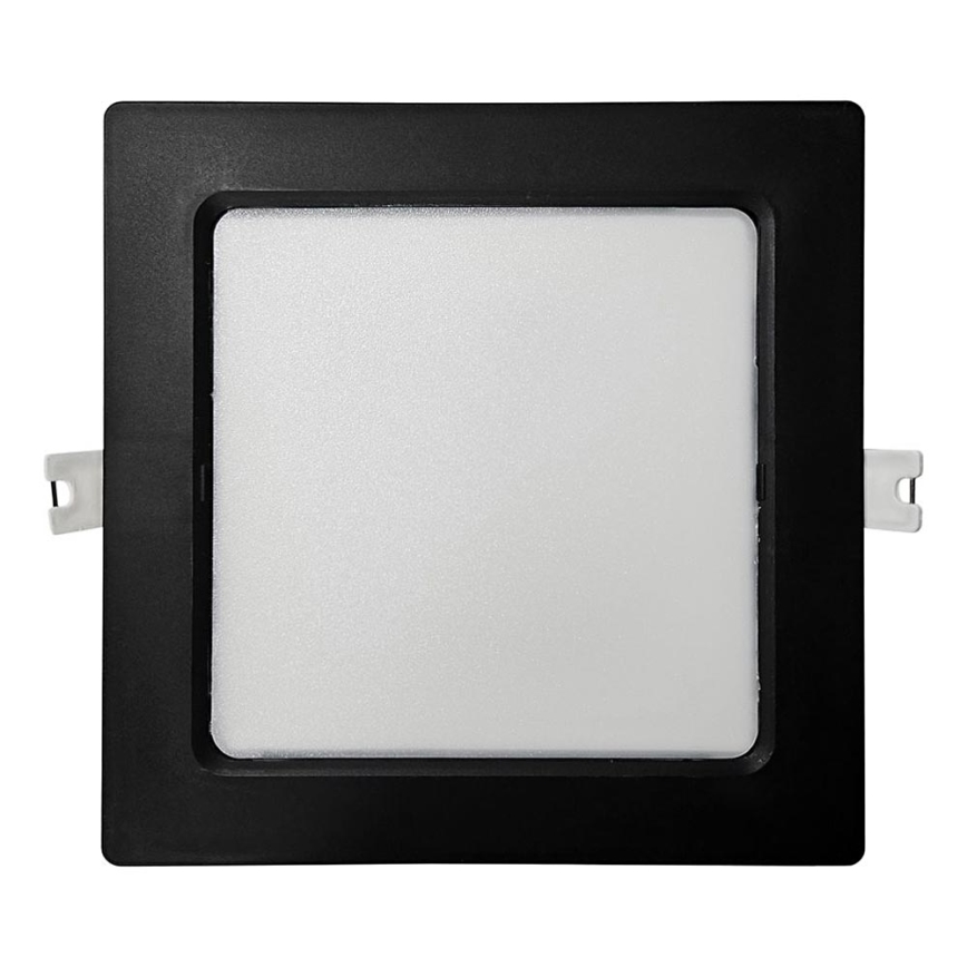 LED indbygningslampe SQUARE LED/12W/230V 4000K 17x17 cm sort