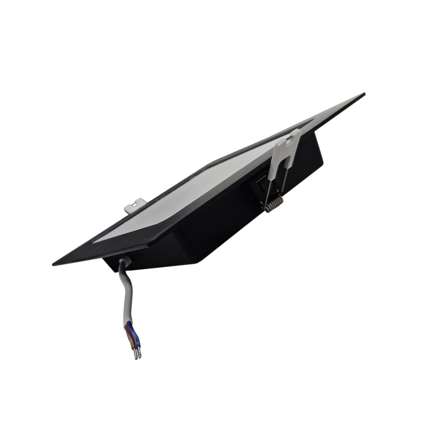 LED indbygningslampe SQUARE LED/12W/230V 4000K 17x17 cm sort