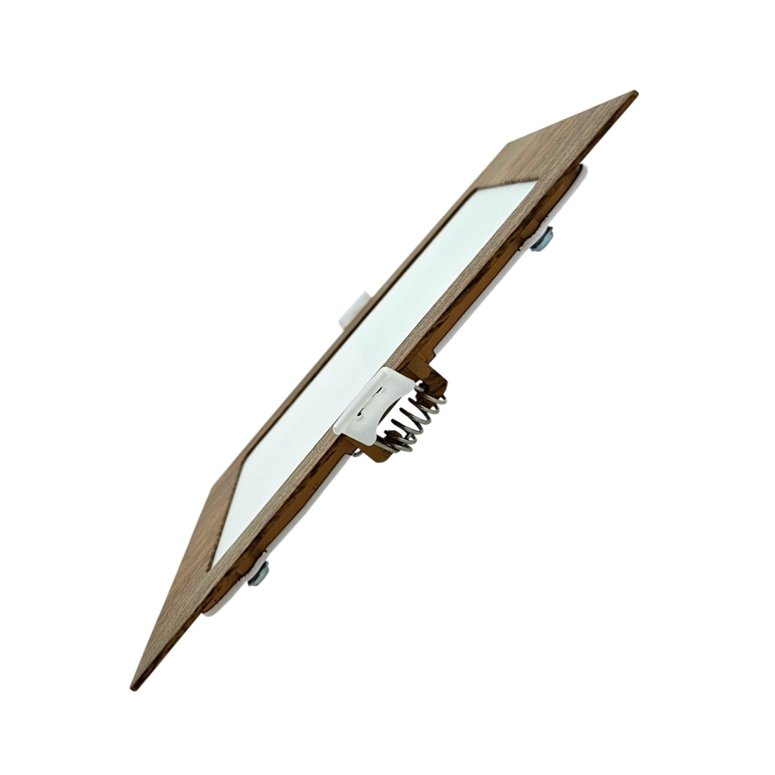 LED indbygningslampe SQUARE LED/12W/230V 4200K 16,8x16,8 cm brun