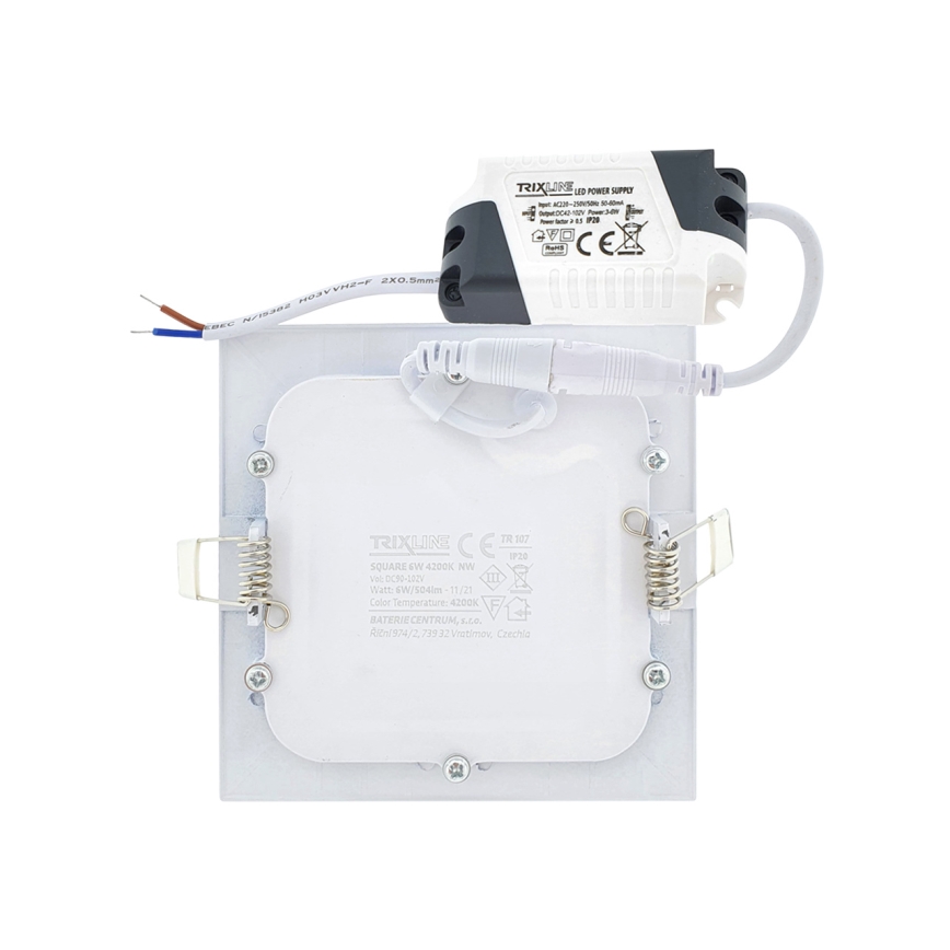 LED indbygningslampe SQUARE LED/12W/230V 4200K 16,8x16,8 cm hvid