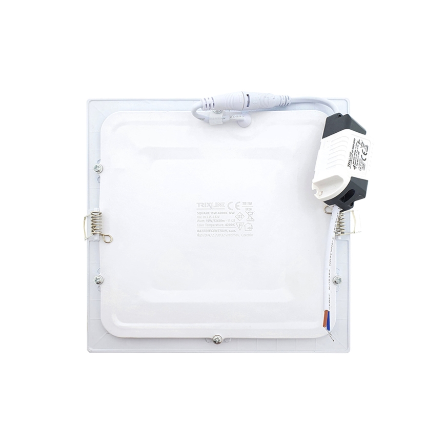 LED indbygningslampe SQUARE LED/15W/230V 4200K 18,8x18,8 cm hvid