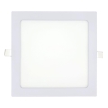 LED indbygningslampe SQUARE LED/18W/230V 2700K 22x22 cm hvid