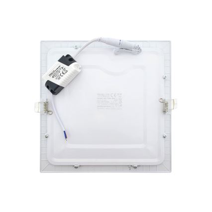 LED indbygningslampe SQUARE LED/18W/230V 2700K 22x22 cm hvid