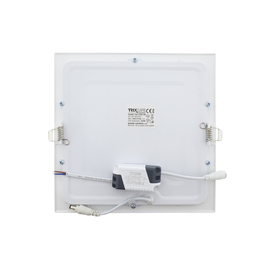 LED indbygningslampe SQUARE LED/18W/230V 4200K 22x22 cm hvid