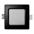 LED indbygningslampe SQUARE LED/3W/230V 4000K 9x9 cm sort