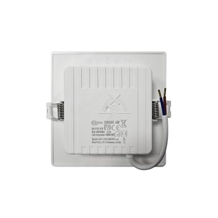LED indbygningslampe SQUARE LED/6W/230V 4000K 12x12 cm hvid